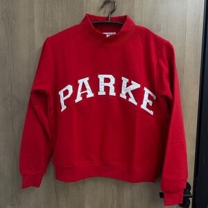 PARKE Women's Classic Red Crew Sweatshirt